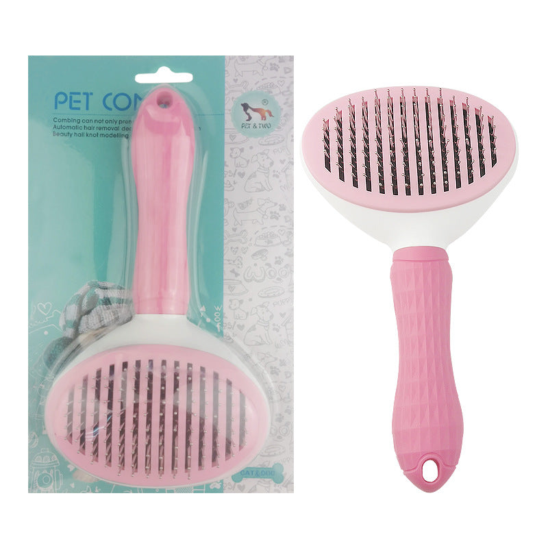 ComfortGroom™ Self-Cleaning Slicker Brush - Steel Pin