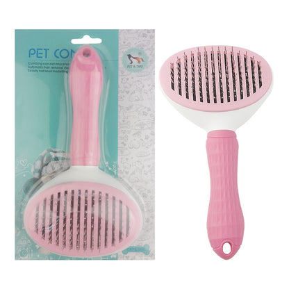 ComfortGroom™ Self-Cleaning Slicker Brush - Steel Pin