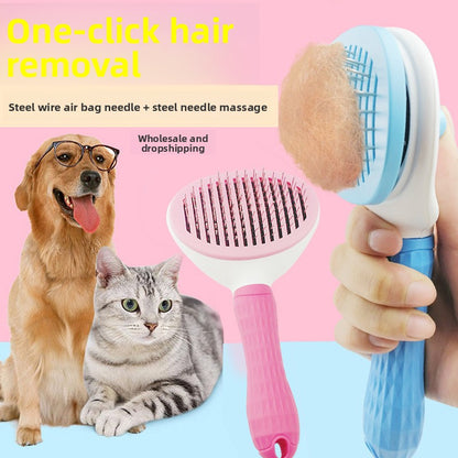 ComfortGroom™ Self-Cleaning Slicker Brush - Steel Pin